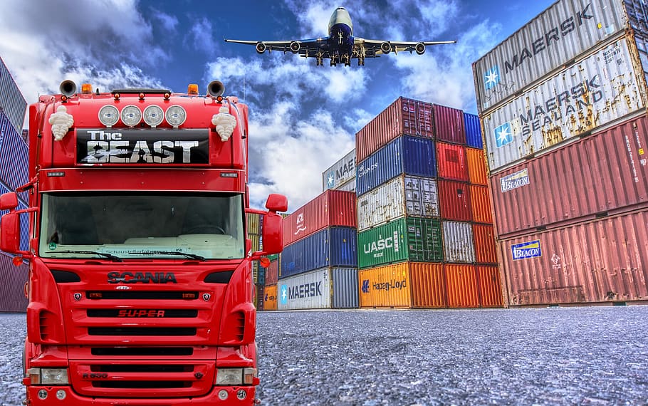 logistics-truck-container-plane-shipping-supply